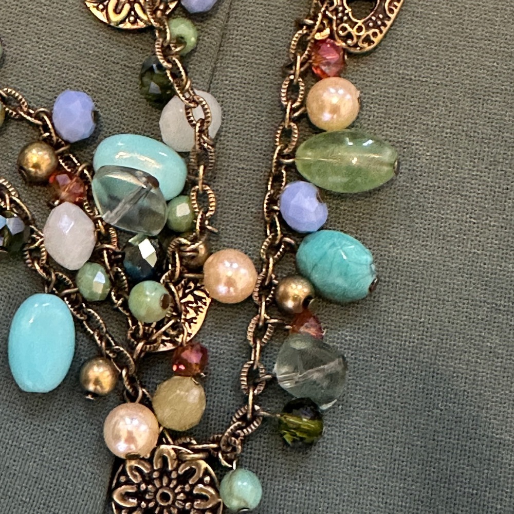 New w/o Tag- Premier Designs Treasure Trove Heart Charms Necklace. - Picture 2 of 6